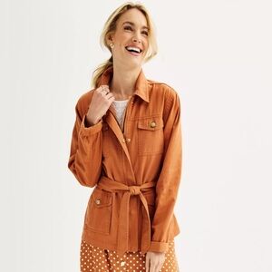 Draper James Orange Utility Jacket